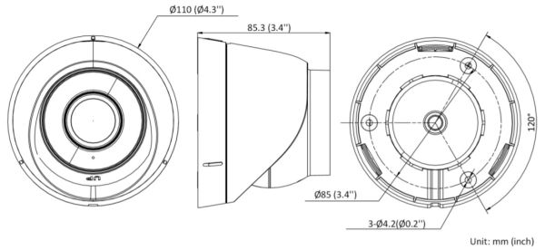 Уличная купольная IP-камера 4Мп HiWatch DS-I453M(B) (4 мм) с EXIR-подсветкой до 30м и микрофоном Уличная купольная IP-камера 4Мп HiWatch DS-I453M(B) (4 мм) с EXIR-подсветкой до 30м и микрофоном