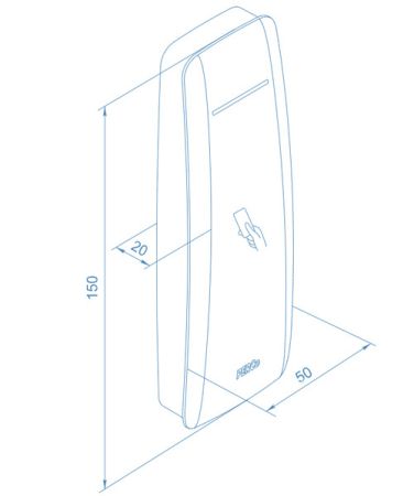 Мультиформатный считыватель бесконтактный PERCo IR19G (светло-серый)