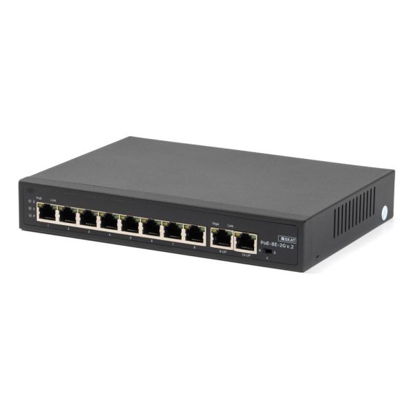 Неуправляемый уличный PoE коммутатор SKAT POE-8E-2G V.2