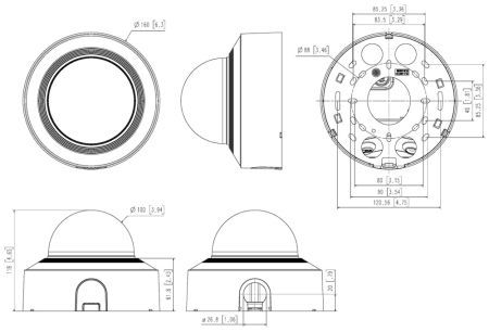 Сетевая IP-видеокамера 4K 8Мп Wisenet XND-C9083RV (4.4-9.3 мм) с искусственным интеллектом
