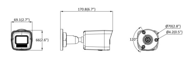 Уличная IP-камера 4Мп HiWatch DS-I450M(С) (4 мм) с микрофоном