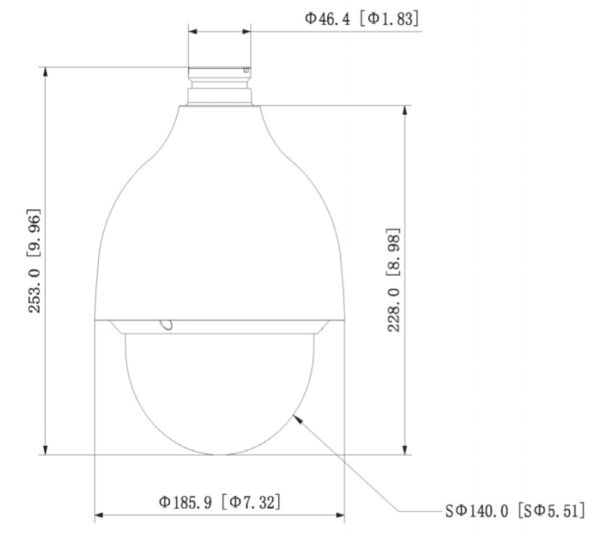 Скоростная PTZ видеокамера 4Мп Dahua DH-SD50432XA-HNR с оптическим 32x увеличением и ИИ