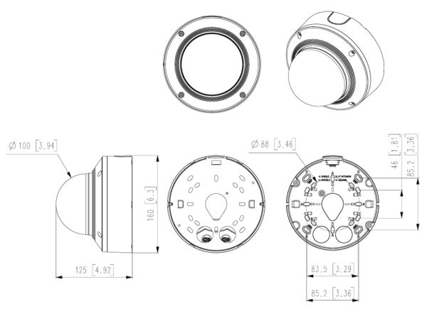 Купольная IP-видеокамера 4K 8Мп Wisenet PND-A9081RV (4.5-10 мм) с искусственным интеллектом Купольная IP-видеокамера 4K 8Мп Wisenet PND-A9081RV (4.5-10 мм) с искусственным интеллектом