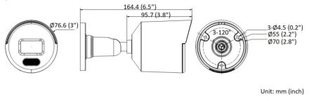 Уличная IP-камера 4Мп HiWatch DS-I450L(C) (2.8 мм) с технологией ColorVu