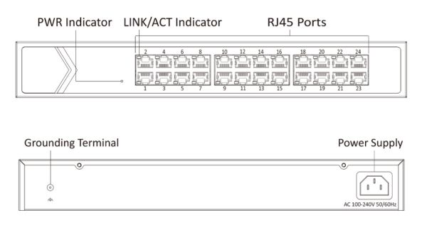 Неуправляемый коммутатор HikVision DS-3E0524-E(B)