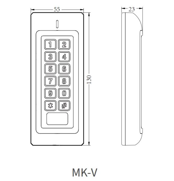 Автономный терминал доступа ZKTeco MK-V (EM)