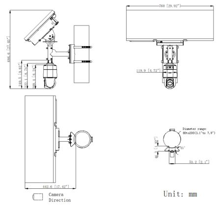 Поворотная 4G IP-видеокамера 4Мп HikVision DS-2XS3Q47G1-LDH/4G/C18S40 (6 мм) с питанием от солнечной батареи