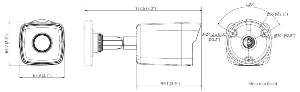 Уличная IP-камера 4Мп HiWatch DS-I450M (2.8 мм) с микрофоном