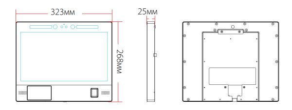 Биометрический считыватель ZKTeco FaceKiosk-H13A с распознаванием лиц, пальца и карт Mifare