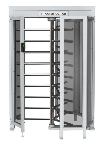 Турникет полноростовой Ростов-Дон ПР1С/3М2 с ограждением из закаленного стекла