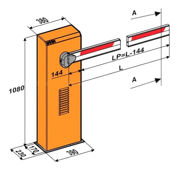 Тумба шлагбаума FAAC 620 RPD LH для стрел до 3.8 м