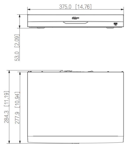 IP-видеорегистратор 8-канальный 4K 1U 8PoE WizSense Dahua DHI-NVR2208-8P-I