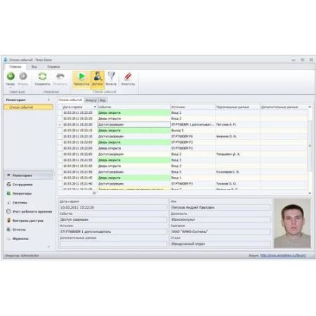 Программный модуль контроля доступа Smartec Timex AC
