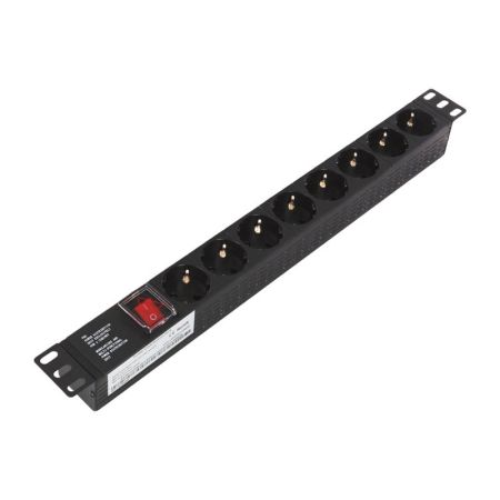Блок розеток NTSS-PDU-1U-PL-VDE, 220В, 19", 1U, 8 розеток, 2К+3 без шнура питания Блок розеток NTSS-PDU-1U-PL-VDE, 220В, 19", 1U, 8 розеток, 2К+3 без шнура питания