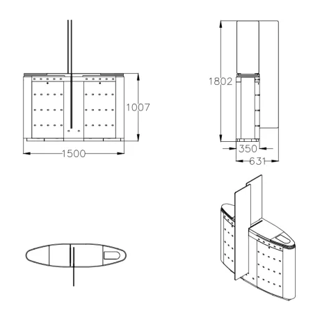 Турникет раздвижной Avix AV.SL.6992