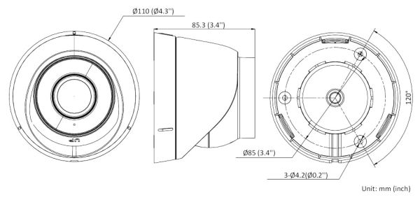 Уличная IP-камера 6Мп HiWatch DS-I653M(B) (4 мм) с микрофоном