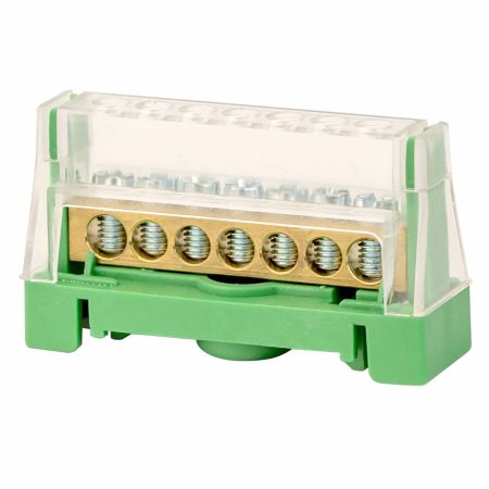 Клеммная колодка DKC T167 соединительная 1р 7х5,3мм, цвет зелёный