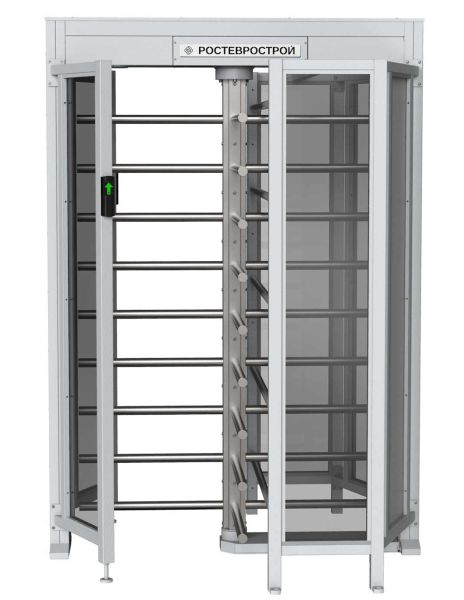 Турникет полноростовой Ростов-Дон ПР1С/4М2 с ограждением из закаленного стекла