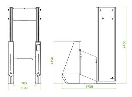 Металлодетектор с турникетом ZKTeco ZK-MD6000S с измерением температуры Металлодетектор с турникетом ZKTeco ZK-MD6000S с измерением температуры