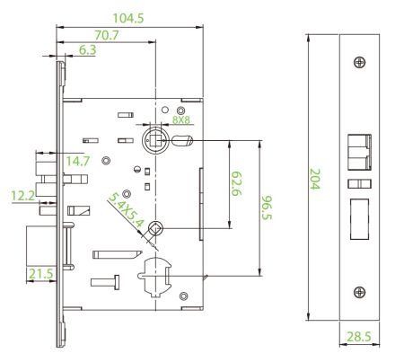 Беспроводной замок для гостиниц ZKTeco ZL700 с RFID считывателем Mifare