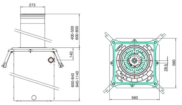 Гидравлический противотаранный боллард Pilomat 275/P 600 A