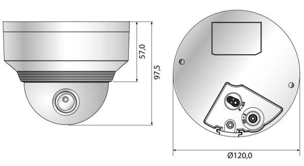 Антивандальная сетевая IP-видеокамера 2Мп Wisenet XNV-6020R (4мм)