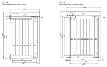 Моторизованная полноростовая калитка Magnetic MPG 162 (MPG162CA100), для установки с турникетом MPT