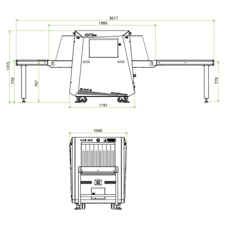 Рентгеновский интроскоп ZKTeco Blade6040 Black двухэнергетический для ручной клади