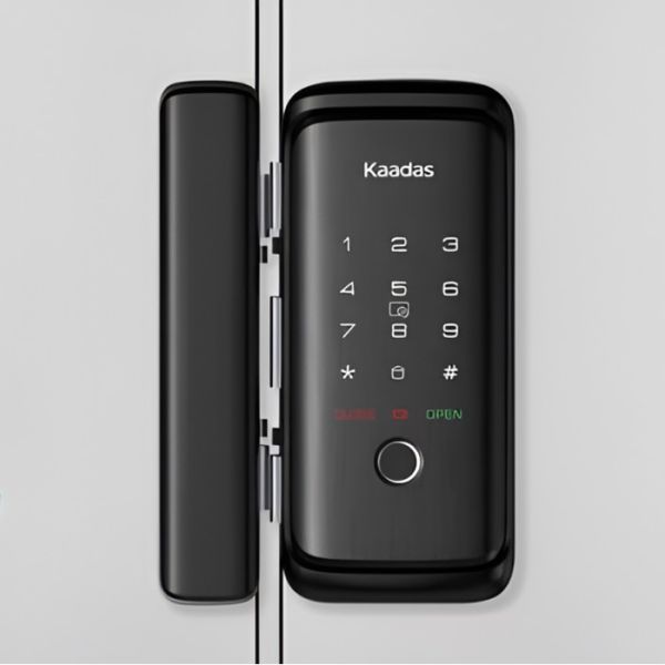 Электронный биометрический замок Kaadas R8-5GL с отпечатком пальца, для стеклянных дверей, накладной Электронный биометрический замок Kaadas R8-5GL с отпечатком пальца, для стеклянных дверей, накладной