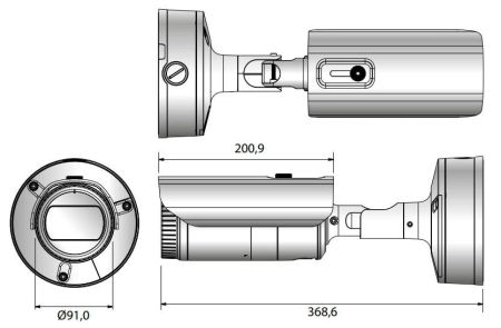 Антивандальная сетевая IP-видеокамера 2Мп Wisenet XNO-6080R (2.8-12мм)