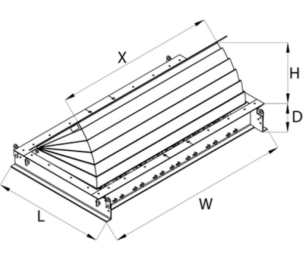 Блокиратор дорожный гидравлический HRB 900 SHALLOW (HRB-10P90-SHLW), длина 1000 мм