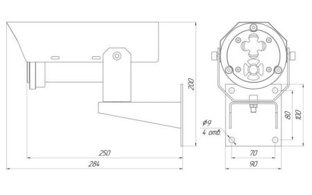 Извещатель пожарный Болид С2000-Спектрон-607-Exd-M пламени, взрывозащищенный, адресный, многодиапазонный ИК/УФ