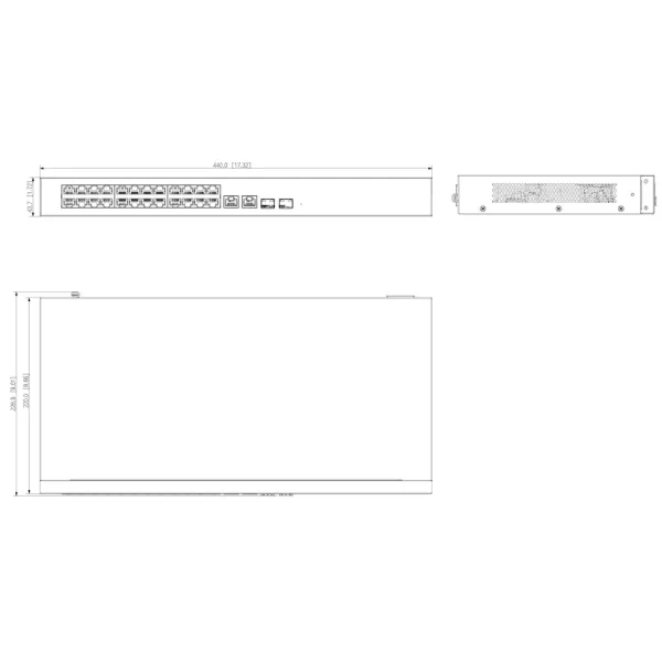 Коммутатор 24-портовый Dahua DH-CS4228-24GT-375-V2 с облачным управлением