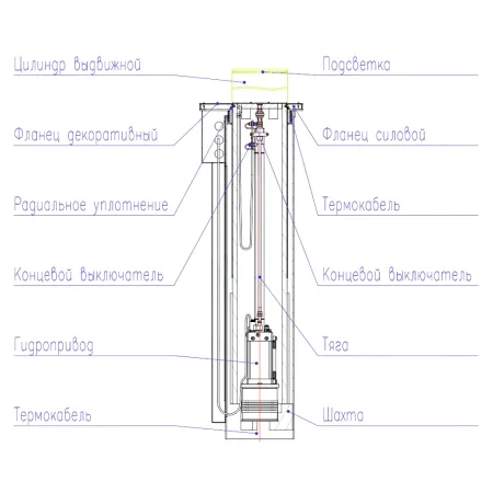 Противотаранный боллард Silar ДПС 32.100.30ГП с встроенным гидроприводом Противотаранный боллард Silar ДПС 32.100.30ГП с встроенным гидроприводом