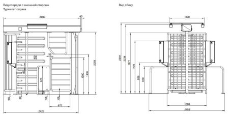 Полноростовой электромеханический турникет Magnetic MPB 111 (MPB111AA101) с моторизированной калиткой для велосипеда