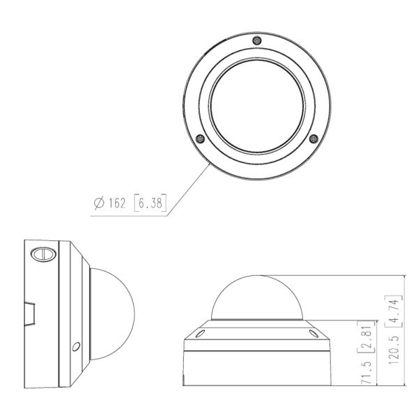 Антивандальная сетевая IP-видеокамера 2Мп Wisenet XNV-6080RSA (2.8-12 мм) из нержавеющей стали
