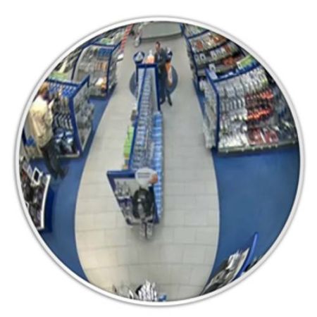 Зеркало безопасности обзорное DetexLine 430 мм с белым кантом