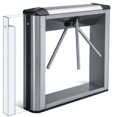 Турникет-трипод тумбовый PERCo-TBC01.1 (с планками) с картоприемником