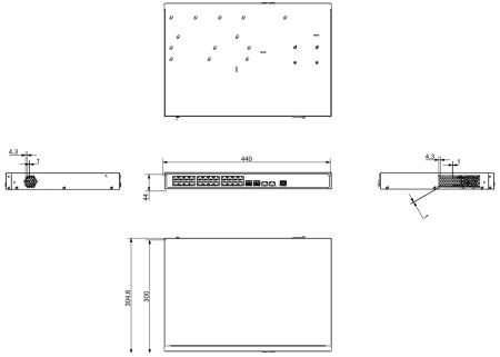 PoE-коммутатор 24-портовый Dahua DH-S4228-24GT-240, гигабитный, управляемый