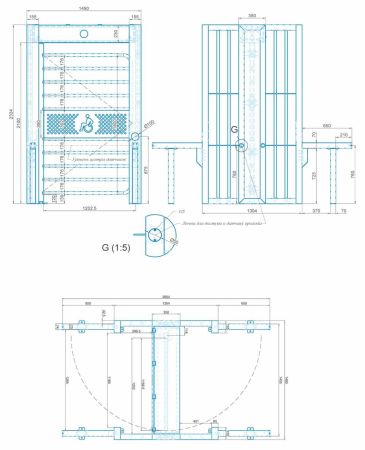 Полноростовой распашной турникет Блокпост Спектр СТ 4 с калиткой