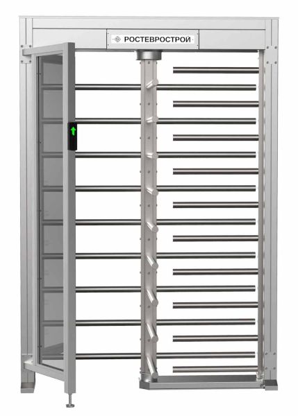Турникет полноростовой 4-х лопастной со стеклом Ростов-Дон ПР1ЛС/4М2 НЕРЖ