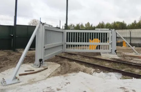 Противотаранные ворота ПВЖ-СБ Кашалот железнодорожные, распашные, гидравлические