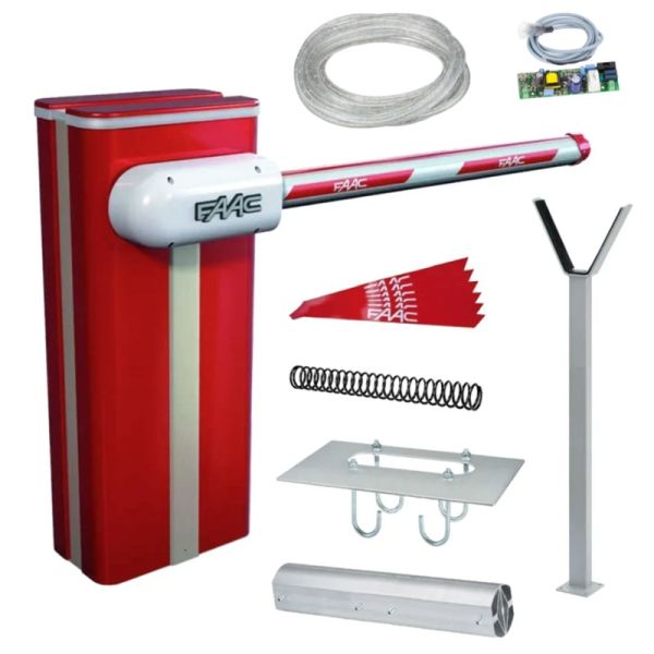 Комплект автоматического шлагбаума Faac B680H/8 c составной стрелой 8.3 м, дюралайт, лампа, батарея