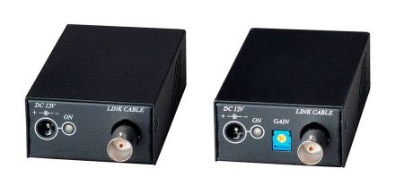 Комплект приемопередатчиков видео и аудиосигналов SC&T CHB001HM по коаксиальному кабелю