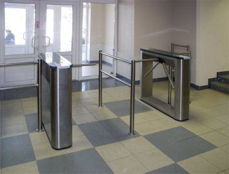 Турникет-трипод тумбовый PERCo-TTD-03.2S из нержавеющей стали (с планками Антипаника)