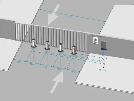 Гидравлический боллард Блокпост P600 нержавеющей стали