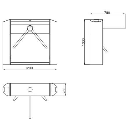 Турникет-трипод тумбовый Avix AV.TT.6371X-M моторизованный Турникет-трипод тумбовый Avix AV.TT.6371X-M моторизованный