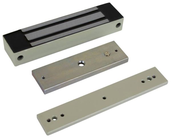 Электромагнитный замок ML-295K с уголком, серый