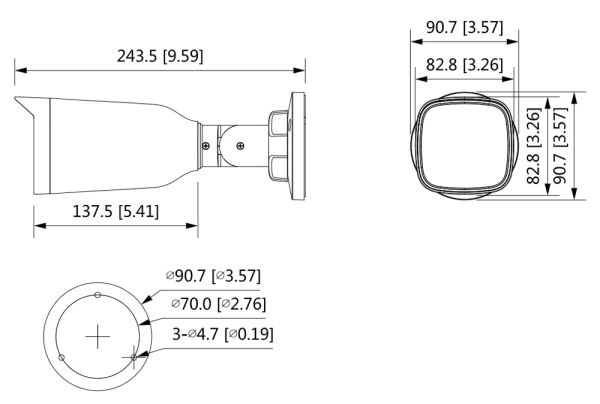 Уличная HD-CVI видеокамера 5Мп Dahua DH-HAC-B3A51P-Z-S2