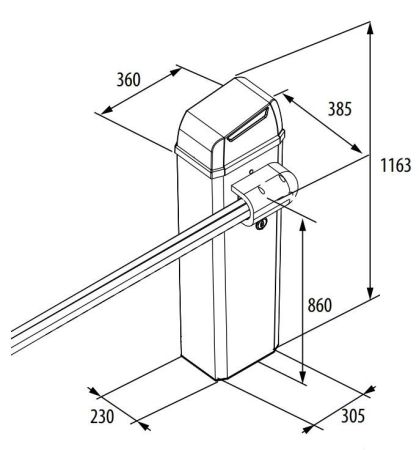 Тумба шлагбаума FAAC B614, 24 В
